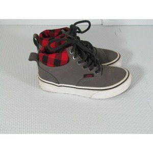 Vans Kid Boys Gray Lace Up Closed Toe Flat Skateboard Comfort Shoes Size US 12.5